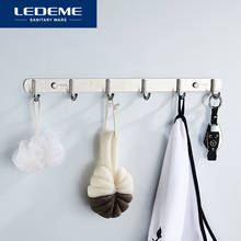 LEDEME Hook Kitchen Wall Cabinet Hook Bathroom Storage 6 Hooks Up Wall Rails Towel Shelf Rack L70201-6 2024 - buy cheap