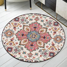 Round Soft Bubble  Rug for Living Room Ethnic Style Flower Pattern Round Carpet Rugs for Children Rooms Mat Mechanical Wash 2024 - buy cheap