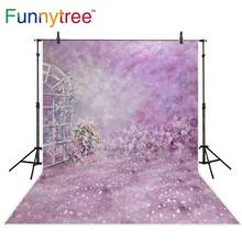 Funnytree photography backdrops garden flower door pink backgrounds wedding newborn photocall photo studio photozone photophone 2024 - buy cheap