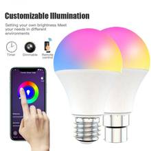 Bombilla LED inteligente RGB + CCT, 15W, con Wifi, atenuación, Control de voz inteligente, se puede usar con Alexa de Amazon y Google Home 2024 - compra barato