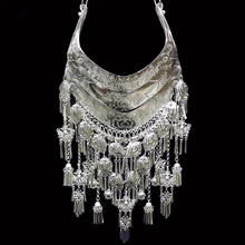 Женские серебряные ювелирные изделия в национальном стиле, три яруса, Женское Ожерелье, аксессуары, ювелирные изделия, оптовая продажа 2024 - купить недорого