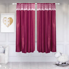 Lace-side short curtain solid color blackout window curtain for living room bedroom door balcony cortinas Home window Decoration 2024 - buy cheap