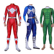 3D Print Kyoryu Sentai Zyuranger Ranger Cosplay Costume Red/Blue/Green Rangers Bodysuit Cheap Zentai Suit 2024 - buy cheap