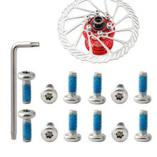12Pcs Bicycle Disc Brake Rotor Screw Bolts M5 x 10mm MTB Bike Components T25 Key Bicycle Brake Screws 2024 - buy cheap