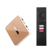 Mecool-smart tv box km6 de luxo, com android 10.0, 4k, wi-fi, controle remoto por voz, bt5.0, 2.4 ghz/5 ghz, 4gb, 32gb, 64gb 2024 - compre barato