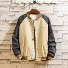Мужская куртка размера плюс 5Xl, модный тренд, новая весенняя мужская Повседневная Свободная бейсбольная рубашка с воротником, мужская куртка 2024 - купить недорого