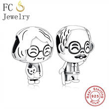 FC Jewelry Fit Original Charm Bracelet 925 Sterling Silver Grandma Grandad With Glasses Cat Crutch Bead For Women Berloque 2020 2024 - buy cheap