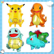 1pc anime pokemon pikachu squirtle bulbasaur charmander tema festa de aniversário das crianças látex balão decoração crianças brinquedos 2024 - compre barato