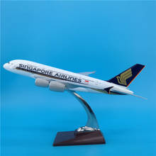 Avión de 36CM a escala 1:200 Airbus A380 de SINGAPORE Airbus, modelo de avión de resina plástica fundido a presión para decoración de colección 2024 - compra barato