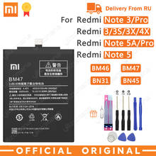 Аккумулятор BM47 для Xiaomi, сменная батарея для Xiaomi Redmi 3 3S 3X 4X 3 pro Note 3 5 5A Pro Mi 5X BM46 BN31 BN45, оригинал 2024 - купить недорого