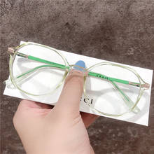 Men Women Glasses Frame Retro Fashion Computer Anti-Blue Light Transparent Plastic Frame Irregular Round Eyeglasses 2024 - buy cheap