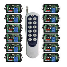 Interruptor de luz com controle remoto, longo alcance, módulo de receptor de rádio + transmissor, lâmpada para porta de garagem, janela, 1000m de alcance ac220v 1ch