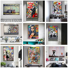 Banksy Graffiti Art Abstract Canvas Painting Posters and Prints Wall Canvas Art Home Decor 2024 - buy cheap