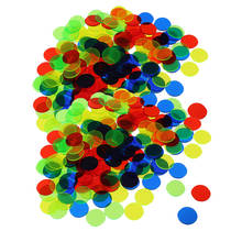 Bandeja de plástico 19mm para jogo bingo, 200 peças, marcadores para crianças, batom, presente de natal, cores mistas 2024 - compre barato