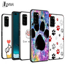 Funda de teléfono de silicona con pata de perro y gato para Huawei, carcasa negra para Huawei P30, P20, E Pro P40 Lite, P Smart Z Plus 2019, P10, P9 Lite 2024 - compra barato