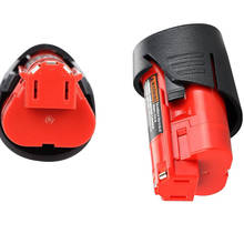 Bateria da ferramenta eléctrica da substituição do li-íon de 4 pces 12v 3000mah para milwaukee m12 c12 bx c12 b 48-11-2402 48-11-2401 2024 - compre barato