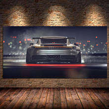 Arte da parede moderna pintura em tela supercars 911 gt bcak ver quadros de parede de seda cartazes e impressões sala estar decoração da sua casa sem moldura 2024 - compre barato