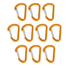 10Pcs Outdoor 4mm Mini Aluminum Alloy Carabiner Outdoor D Shape Quickdraw 1.57 x 0.96inch for Travel 2024 - buy cheap