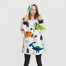 Girl Warm Wearable TV Blanket with Sleeves Cartoon Dinosaur Sherpa Fleece Plush Throw Blanket Custom Home Outdoor Coral Clothing 2024 - buy cheap