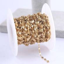 onwear 10meters stainless steel gold plated 2mm lips shape jewelry chains for diy necklace making 2024 - buy cheap