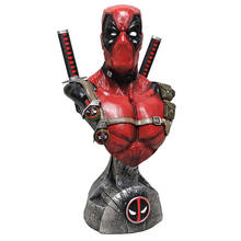 [VIP] 33cm Superhero Dead pool Bust Head portrait Resin Action Figure Super hero statue Collectible Model home decoration toy 2024 - buy cheap