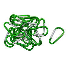 20 Pieces D Shape Carabiner Spring Clip Hook Keychain Key Clip Sports Climbing Hiking Hook for Outdoor Sports Travel Green 2024 - buy cheap