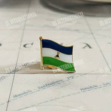 Lesotho National Flag Lapel Pins Crystal Epoxy Metal Enamel Badge Paint Brooch Souvenir Suit  personality  Commemorative 2024 - buy cheap
