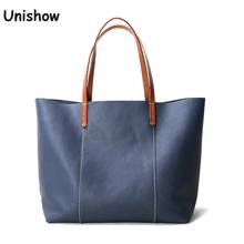Luxury Genuine Leather Women Totes Bag Large Capacity Lady Handbag Simple Business Women Working Bag Cow Leather Shoulder Bags 2024 - buy cheap