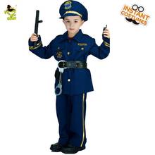 Boys Girls Children Policeman Halloween Costume for Kids Performance Police Outfit Role Play Cool Boy's Police Party Costumes 2024 - buy cheap