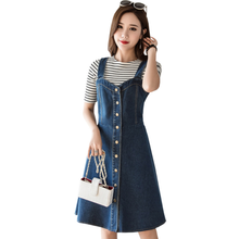 Summer Dress Women Sleeveless Spaghetti Strap Jeans Dress 2020 Plus Size Dresses For Women 4XL 5XL Sundress Robe Femme AQ761 2024 - buy cheap