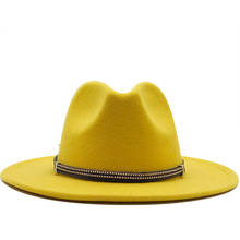 17 цветов шерстяная фетровая шляпа джазовая фетровая шляпа с пряжкой на ремне для женщин унисекс с широкими полями Панама Трилби ковбойская Кепка шляпа от солнца 2024 - купить недорого