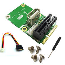 Mini PCI-E a PCI Express PCI-E 1x, placa USB 2,0, tarjeta adaptadora PCIE media completa, fuente de alimentación de 4 pines, componentes de ordenador para PC 2024 - compra barato