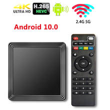 Dispositivo de TV inteligente, decodificador con Android 10,0, Amlogic, 2GB, 16GB, 2,4G, 5G, Wifi, 3D, 4K, BT, HDR10, H.265, reproductor multimedia 2024 - compra barato