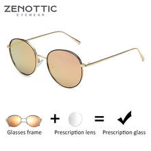 ZENOTTIC-gafas de sol polarizadas graduadas para mujer, lentes ópticas para miopía, UV400, polarizadas de grado redondo 2024 - compra barato