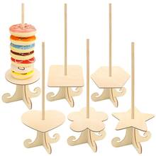 14.2 inch Family party wooden diy craft donut stand wedding decoration supplies baby shower Christmas craft birthday decorations 2024 - buy cheap
