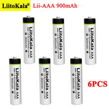 6 шт. LiitoKala оригинальный AAA 900 мАч NiMH аккумулятор 1,2 в перезаряжаемая батарея для фонарика, игрушек, пульта дистанционного управления 2024 - купить недорого