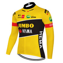 Jumbo Visma-Camiseta de manga larga de ciclismo para mujer, ropa para bicicleta de montaña, de secado rápido, primavera y otoño 2024 - compra barato
