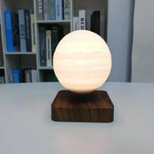 Jopiter de levitação magnética 3d criativa, luz noturna rotativa led luna, lâmpada decorativa flutuante para casa, sala de estar e quarto 2024 - compre barato