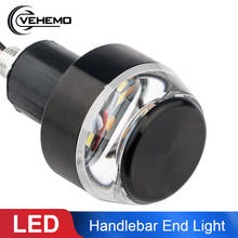 1x Universal 22mm Motorcycle LED Handlebar End Turn Signal Light Yellow Indicator Flasher Handle Bar Blinker Side Marker Lamp 2024 - buy cheap