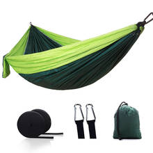 Hamaca colgante doble para acampar, cama portátil de paracaídas, supervivencia, jardín, caza al aire libre, ocio, 270x140 2024 - compra barato