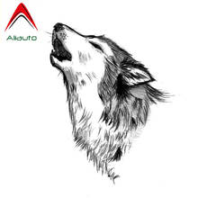 Aliauto Cover Scratch Motorcycle Car Sticker Funny Howling Wolf Accessories Waterproof Reflective Creative Decal PVC,13cm*11cm 2024 - buy cheap