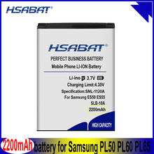 Bateria da câmera hsabat wbvisual 2200mah para samsung pl50 pl60 pl65 p800 sl820 wb150f wb350f 750 800f 500 baterias 2024 - compre barato