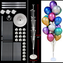 Soporte de globos para fiesta de cumpleaños, columna de soporte para globos, palo, decoraciones para fiesta de cumpleaños, para niños y adultos, 19 tubos 2024 - compra barato