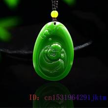 Green Jade Maitreya Pendant Women Buddha Men Necklace Jewelry Amulet Fashion Charm Natural Chinese Jadeite Gifts Carved 2024 - buy cheap