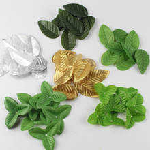 10pcs green artificial leaves wedding home decoration rose leaves DIY cut and paste craft false flowers artificial plants 2024 - buy cheap