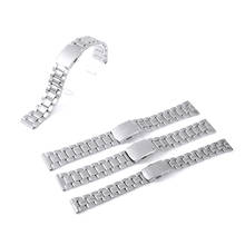 14/16/18/20/22mm Metal Strap Silver Stainless Steel Buckle Straight End Watch Wrist Band Men Women Universal Replacement Strap 2024 - buy cheap