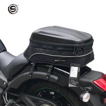 MJ-Bolso trasero para motocicleta, mochila negra de gran capacidad, a la moda, para Cafe Racer Adventure 2024 - compra barato