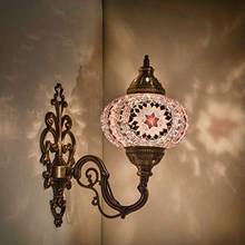 (31 модель) настенный светильник ручной работы с мозаичным оттенком, 2019 потрясающий шар высотой 16,5-7 дюймов, английский марокканский стеклянный фонарь арабский Bedsi 2024 - купить недорого
