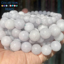 Natural Matte Light Aquamarines Stone Spacer Loose Round Bead For Jewelry Making 6-10 MM DIY Bracelets Accessories Wholesale 15" 2024 - buy cheap