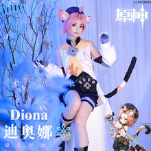 Genshin-traje de juego de impacto para mujer, uniforme de chica de Oreja de Gato encantadora, disfraz de fiesta de Halloween, novedad de 2021 2024 - compra barato